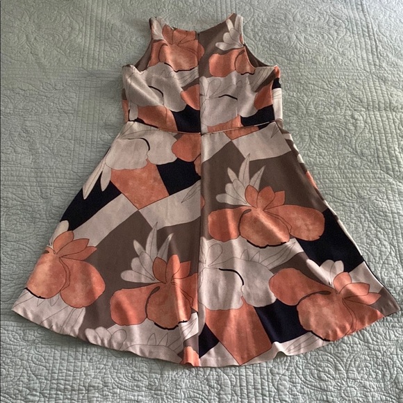 Ann Taylor Factory Floral Dress - Coral and Tan - Picture 3 of 3